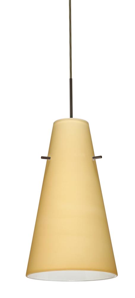 Besa Cierro LED Pendant Vanilla Matte Bronze 1x9W LED, 15Ft. Cord