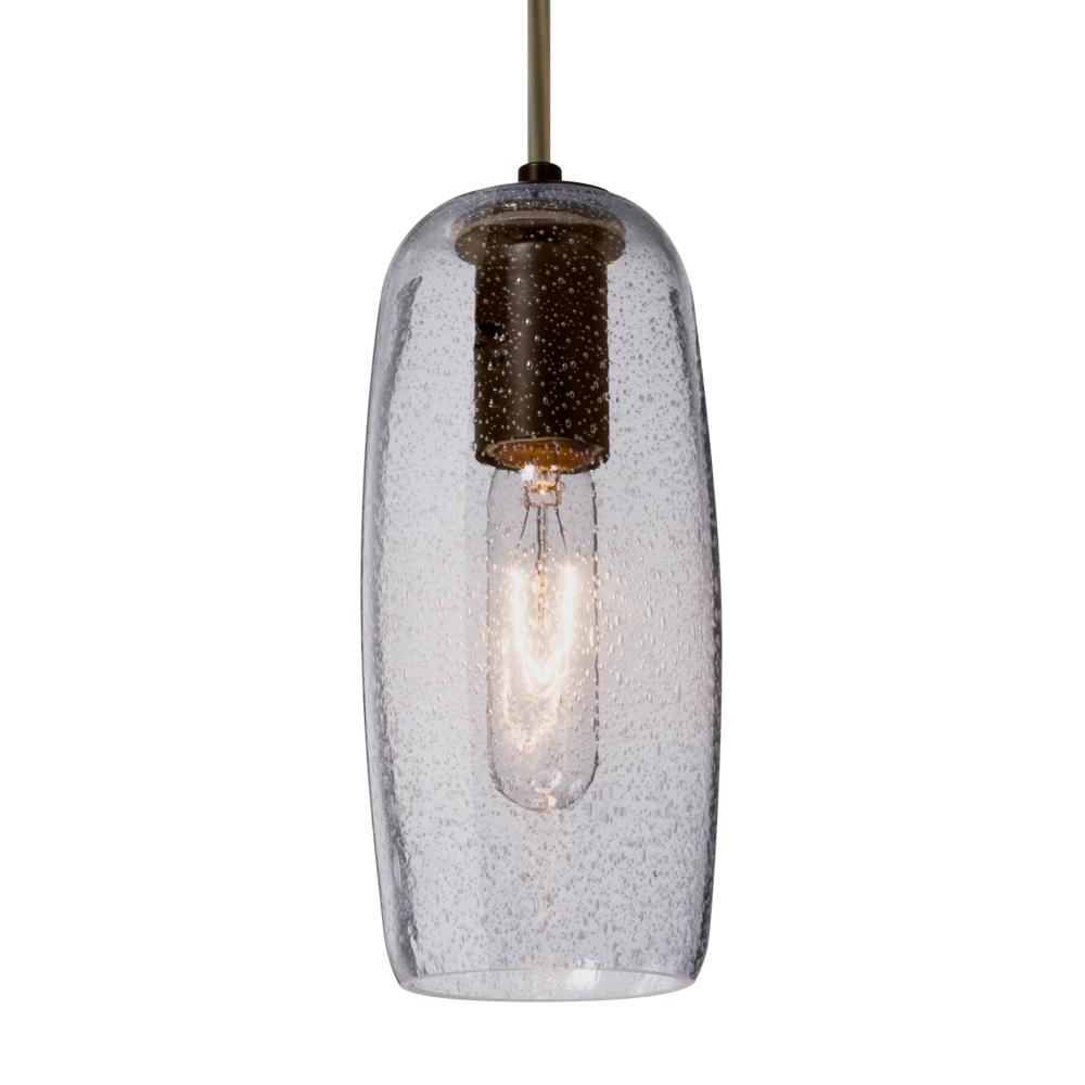 Besa, Pinot 9 Cord Pendant, Clear Bubble, Bronze FInish 1x60W Incandescent, 15Ft. Cor