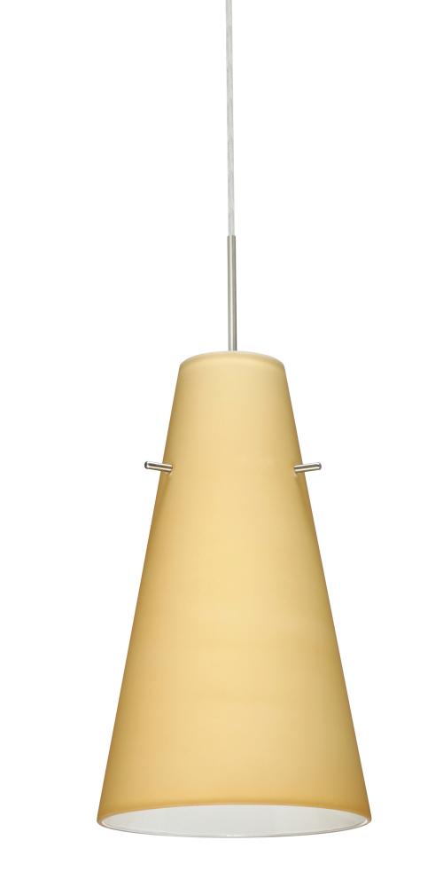 Besa Cierro LED Pendant Vanilla Matte Satin Nickel 1x9W LED, 15Ft. Cord