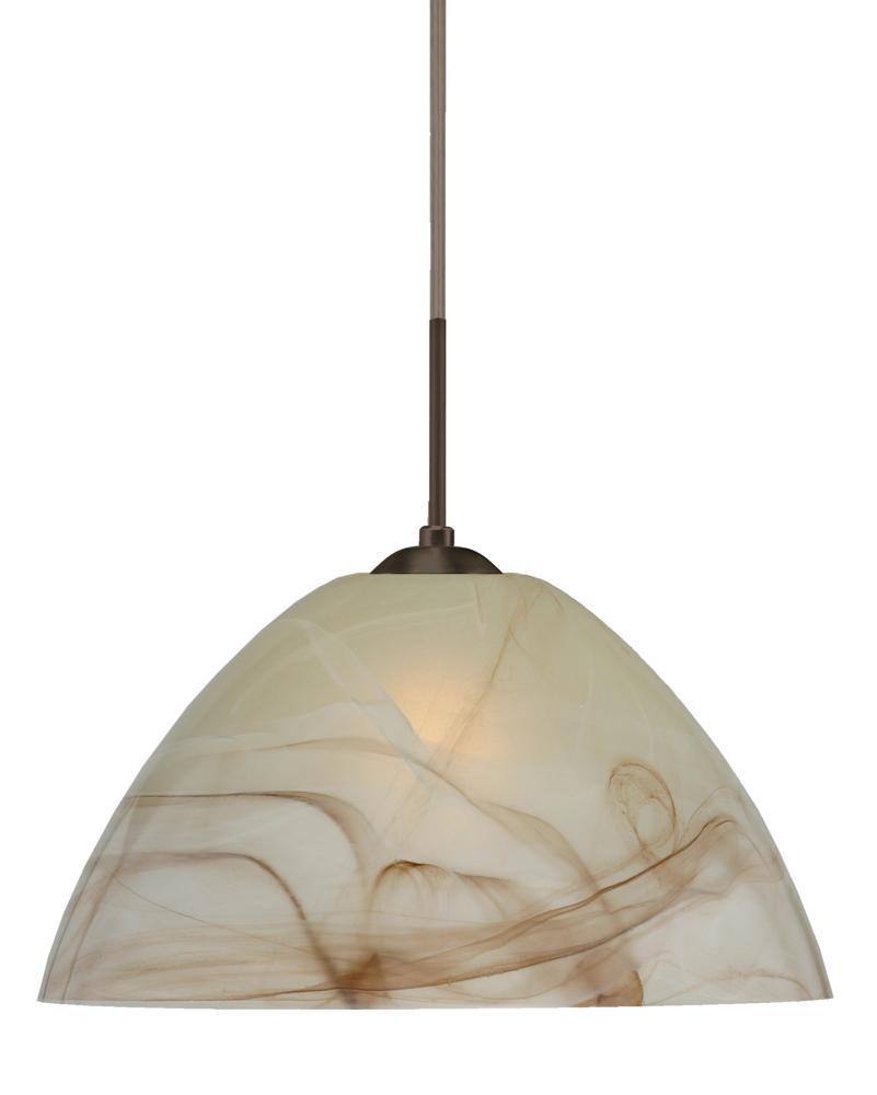 Besa Tessa LED Pendant Mocha Bronze 1x9W LED, 15Ft. Cord