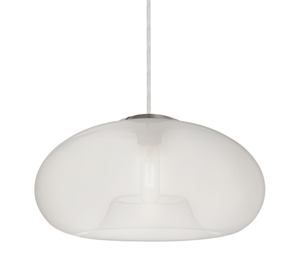 Besa Pendant Bana 15 Satin Nickel Frost 1x60W Medium Base