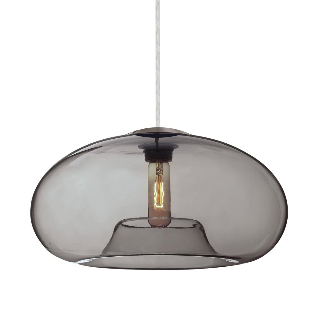 Besa Pendant Bana 15 Satin Nickel Smoke 1x60W Medium Base