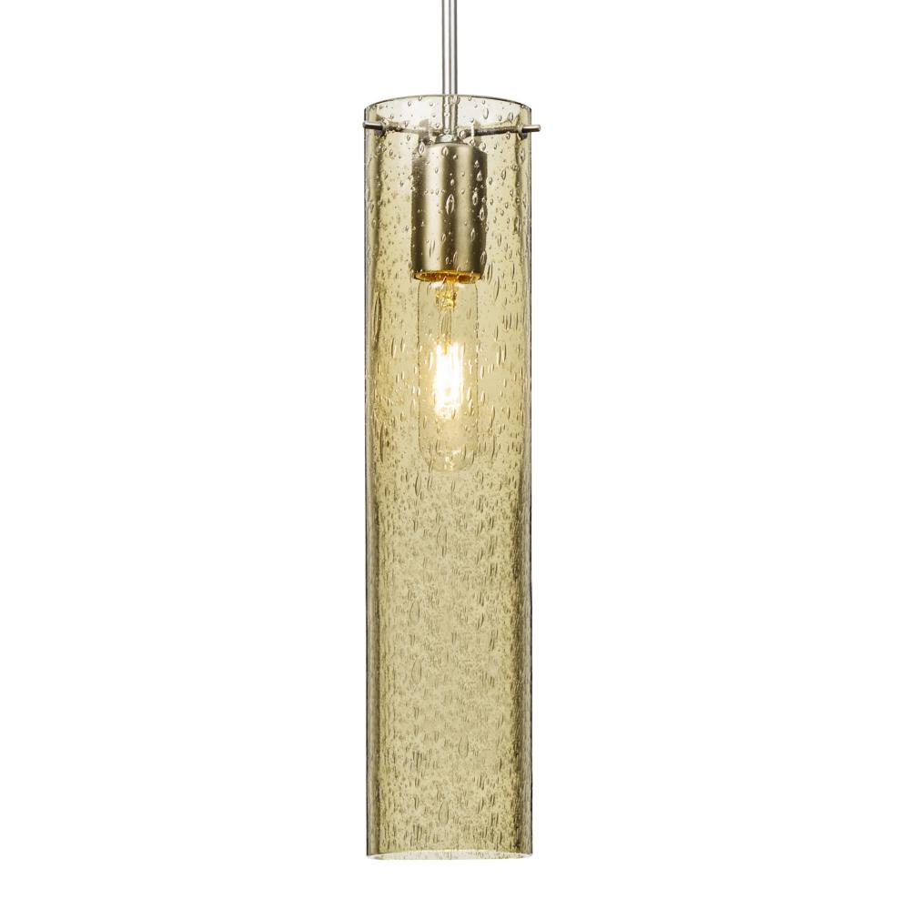 Besa, Juni 16 Cord Pendant, Gold Bubble, Satin Nickel, 1x60W Medium Base, 15Ft. Cord