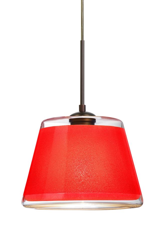 Besa Pendant Pica 9 Bronze Red Sand 1x75W Medium Base, 15Ft. Cord