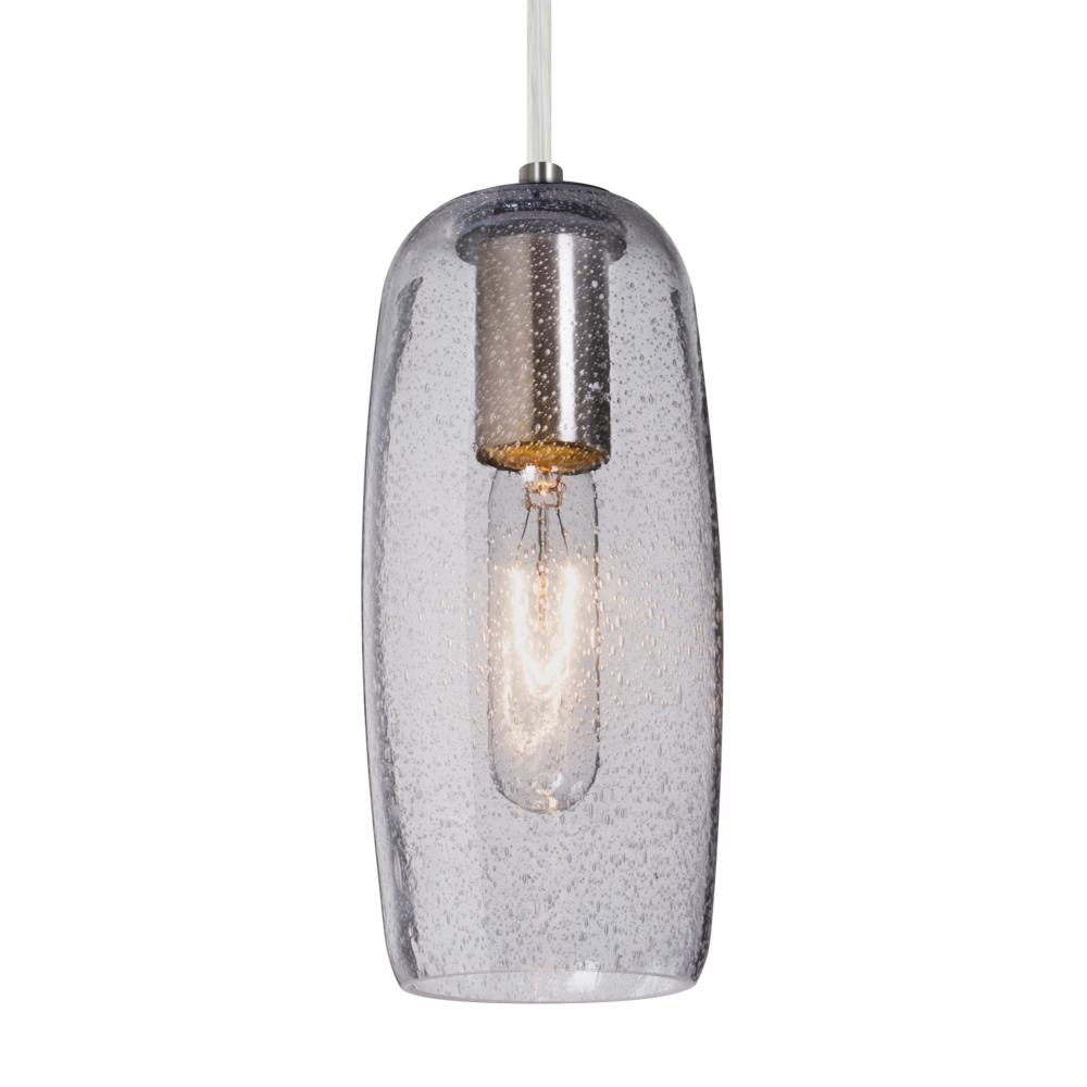 Besa, Pinot 9 Cord Pendant, Clear Bubble, Satin Nickel FInish 1x60W Incandescent, 15F