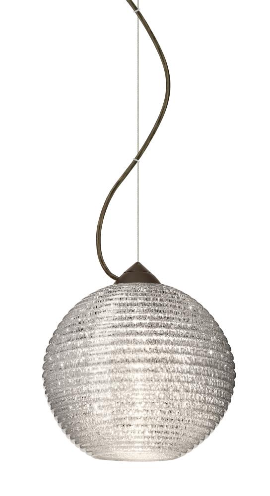 Besa Kristall 8 Pendant Bronze Glitter 1x75W Medium Base