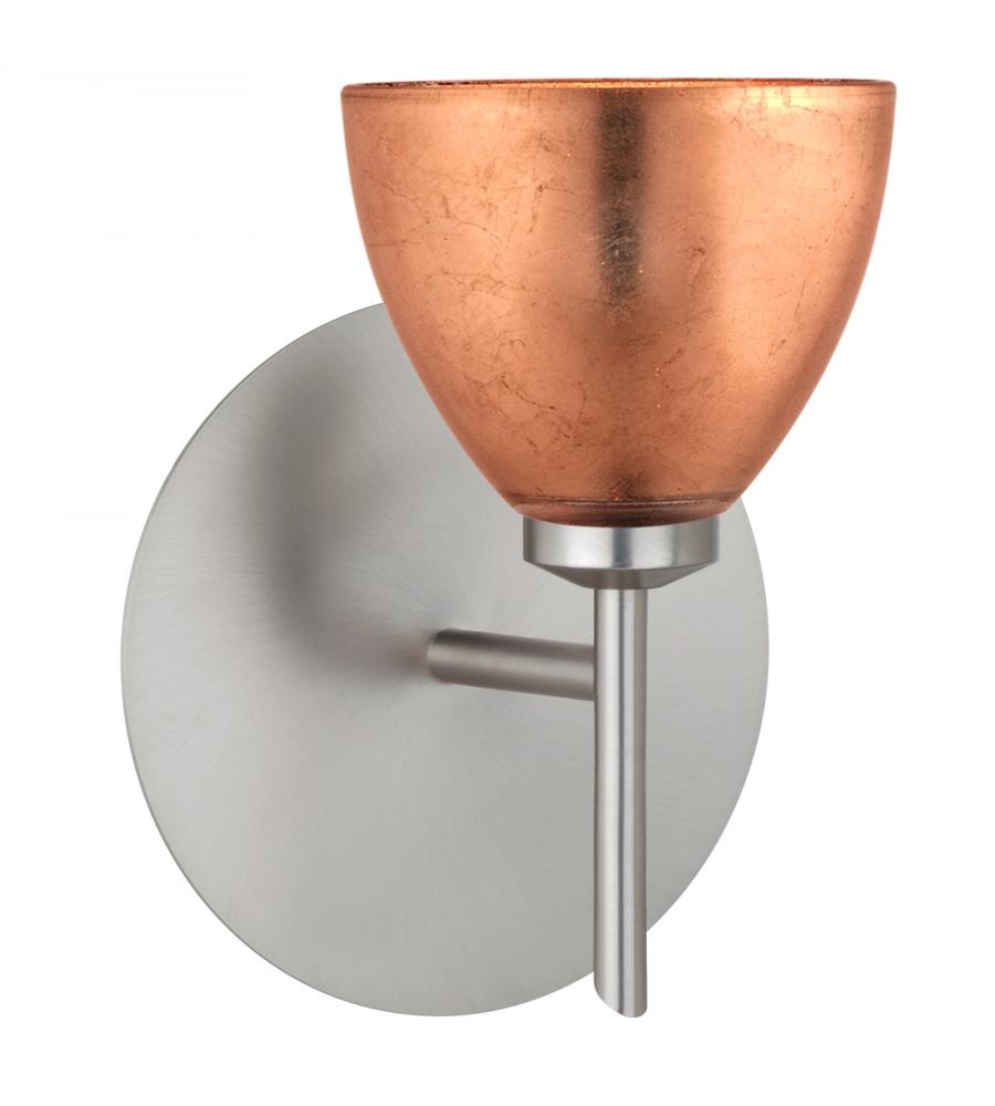 Besa Divi Wall 1SW Copper Foil Satin Nickel 1x5W LED