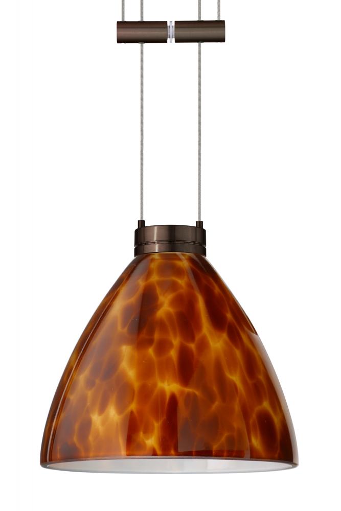 Besa Pendant Mia Bronze Amber Cloud 1x50W Halogen