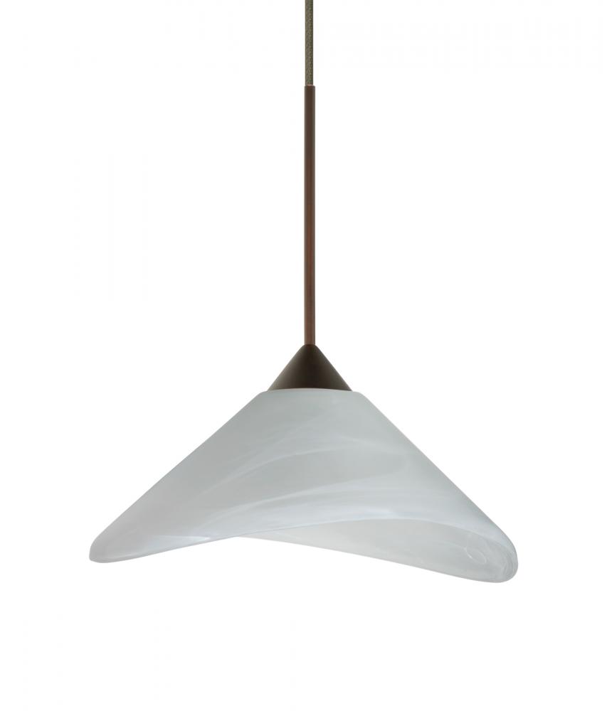 Besa Pendant Hoppi Bronze Marble 1x50W Halogen, 15Ft. Cord