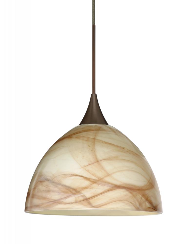 Besa Pendant Brella Bronze Mocha 1x50W Halogen, 15Ft. Cord