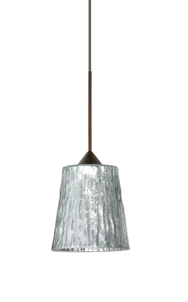 Besa Pendant Nico 4 Bronze Stone Silver Foil 1x35W Halogen