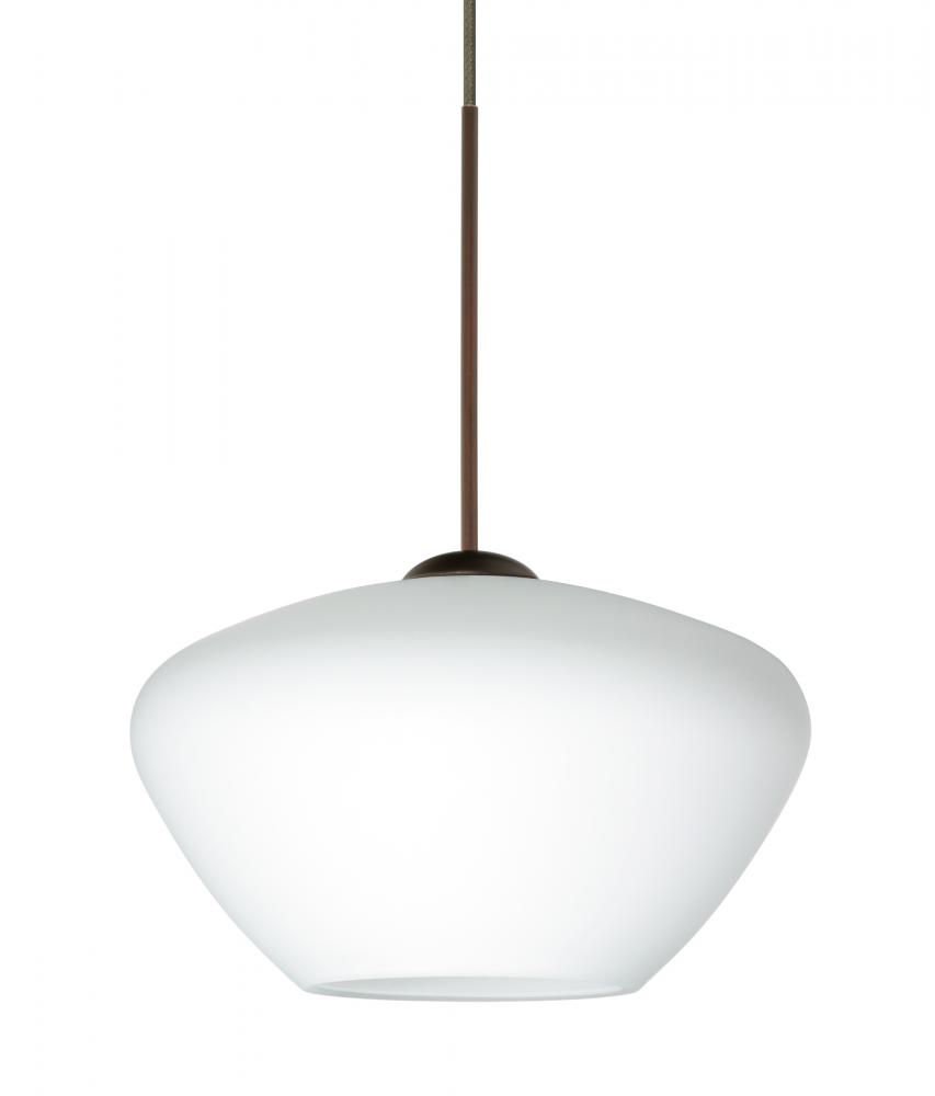 Besa Pendant Peri Bronze Opal Matte 1x50W Halogen, 15Ft. Cord