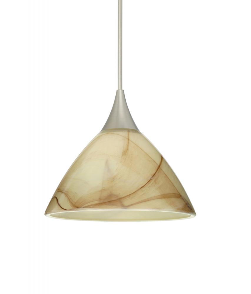 Besa Pendant Domi Satin Nickel Mocha 1x50W Halogen