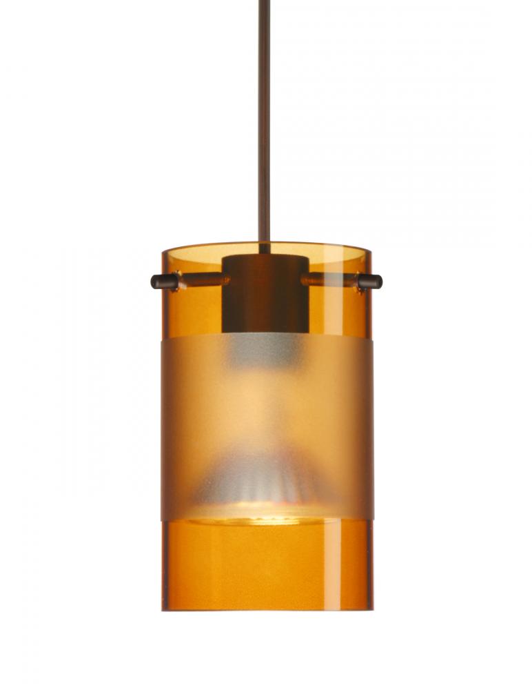 Besa Pendant Scope Bronze Armagnac/Frost 1x50W Halogen Mr16, 15Ft. Cord