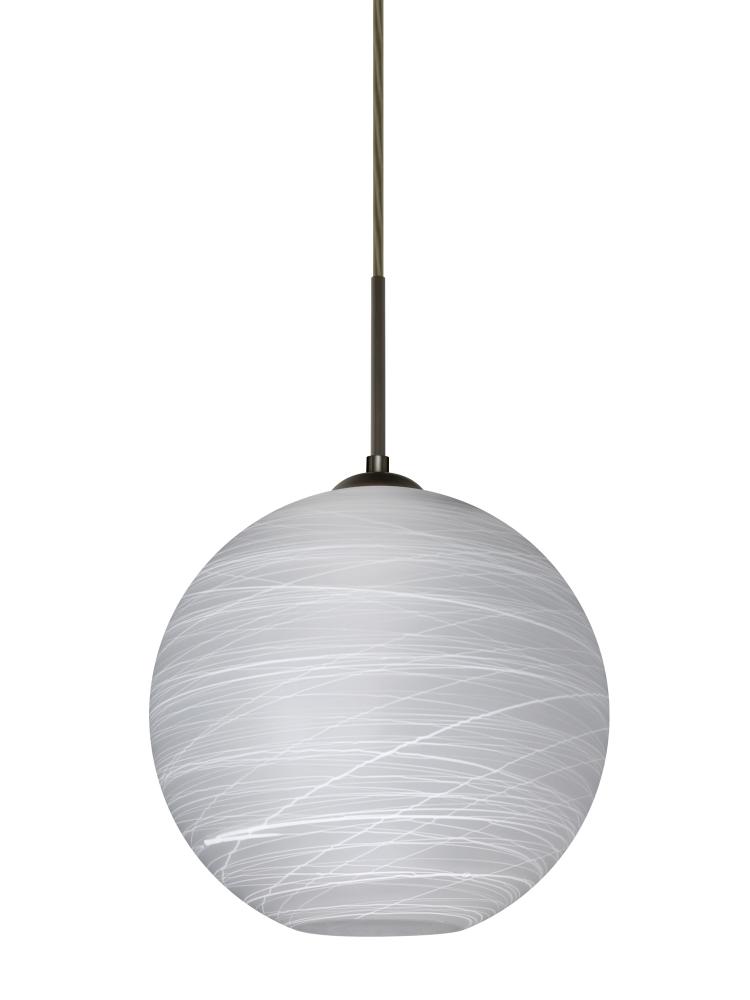 Besa Coco 10 Pendant, Cocoon, Bronze Finish, 1x9W LED