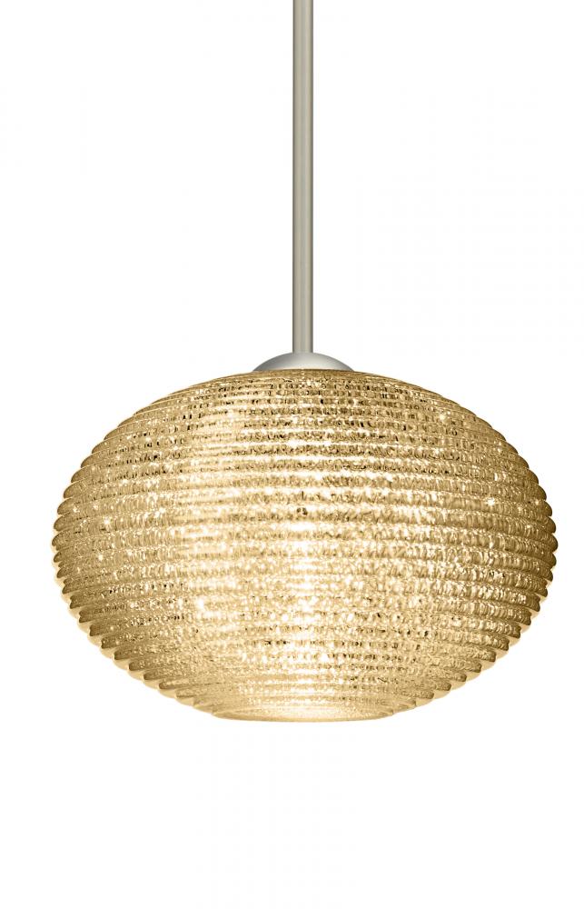 Besa Pendant Pape 12 Satin Nickel Gold Glitter 1x9W LED