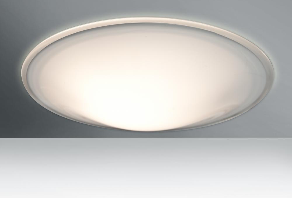 Besa Ceiling Luma 18 Opal Glossy/Clear 3x60W Medium Base