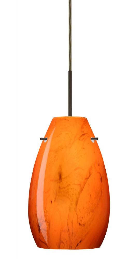 Besa Pera 9 Pendant For Multiport Canopy Bronze Habanero 1x100W Medium Base, 15Ft. Co