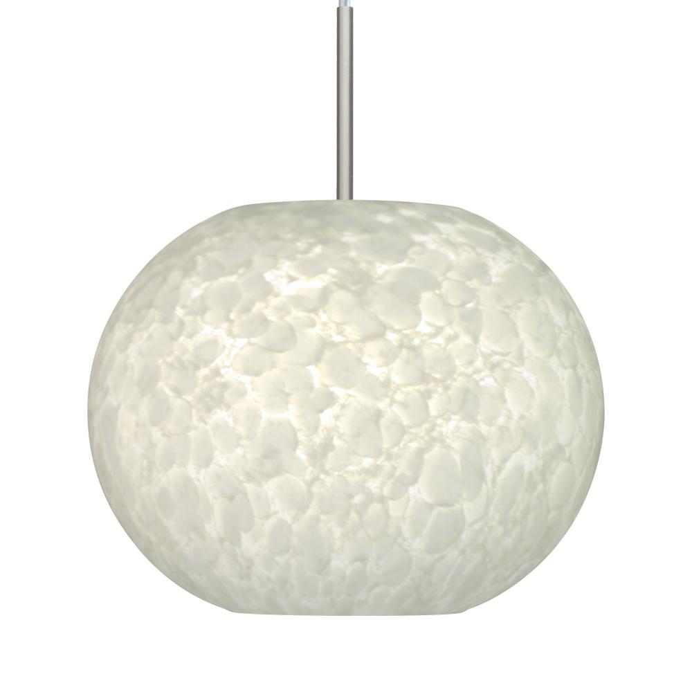 Besa Pendant For Multiport Canopy Luna Satin Nickel Carrera 1x100W Medium Base, 15Ft.