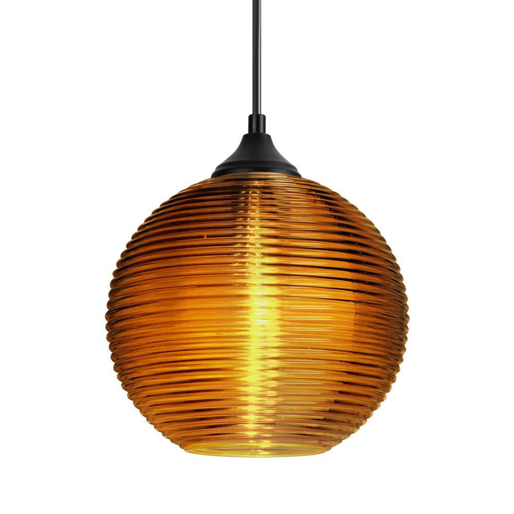 Besa Kristall 8 Pendant Black Amber 1x75W E26 Base