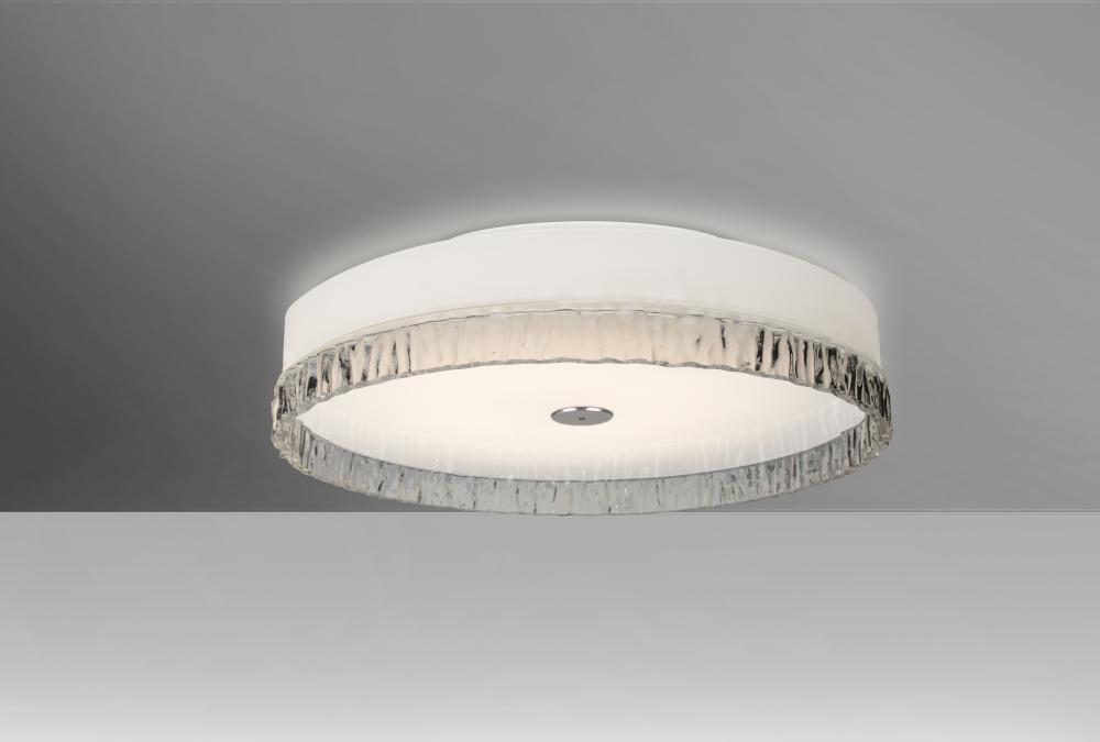 Besa, Paco 12 Ceiling, Opal/Smoke Stone,  Finish, 1x16W LED