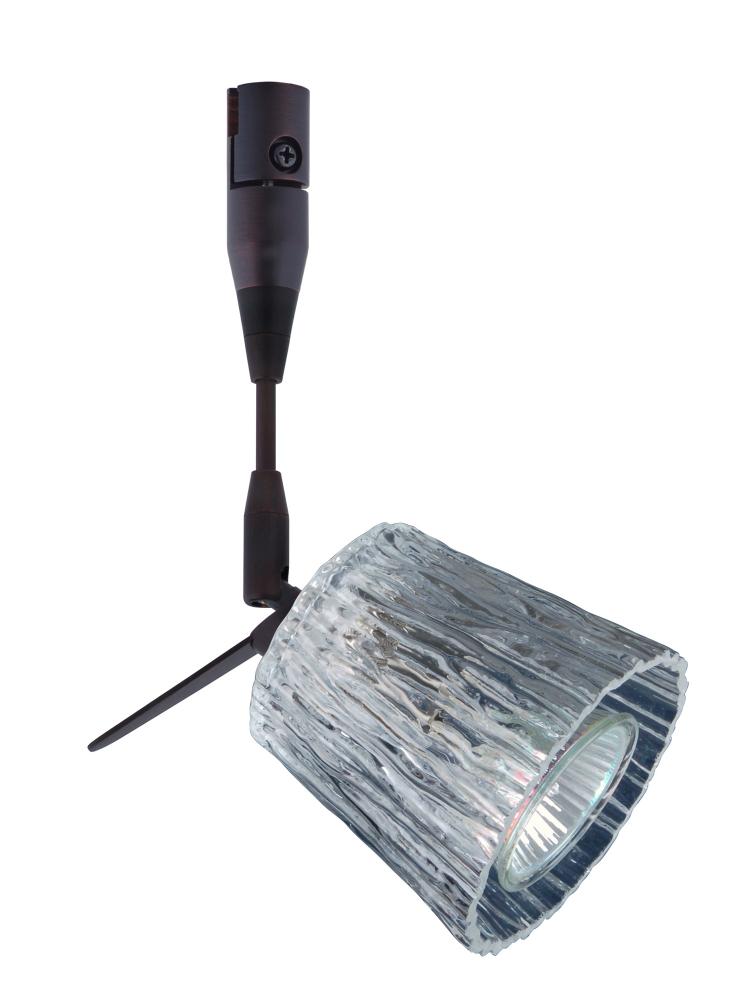 Besa Spotlight With 6&#34; Stem Nico 3 Bronze Clear Stone 1x50W Halogen Mr16