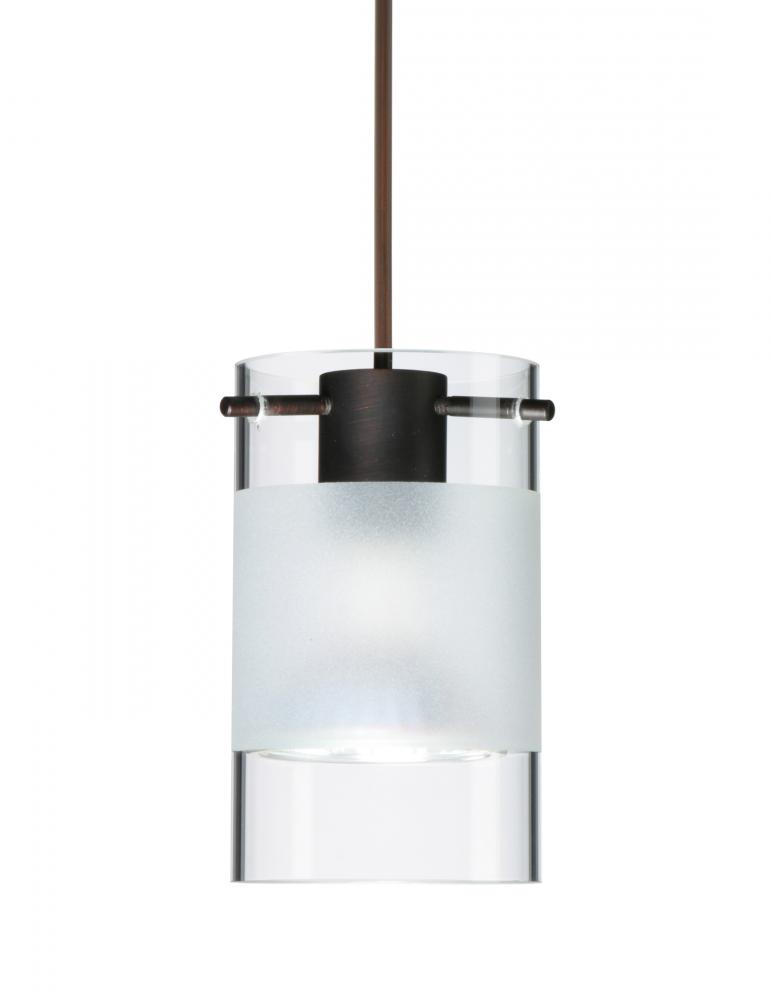 Besa Scope Pendant Rxp Clear/Frost Bronze 1x5W LED Mr16, 15Ft. Cord