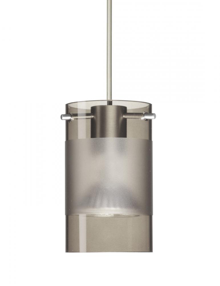 Besa Scope Pendant Rxp Smoke/Frost Satin Nickel 1x5W LED Mr16, 15Ft. Cord