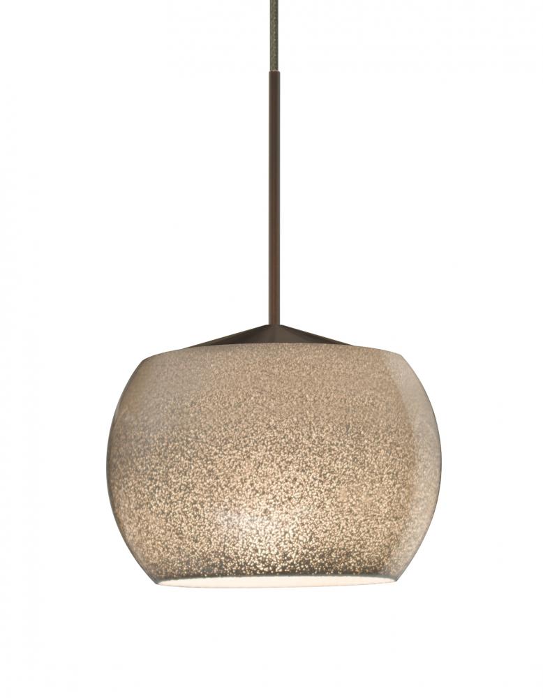 Besa, Keno Cord Pendant, Smoke Sand, Bronze Finish, 1x3W LED