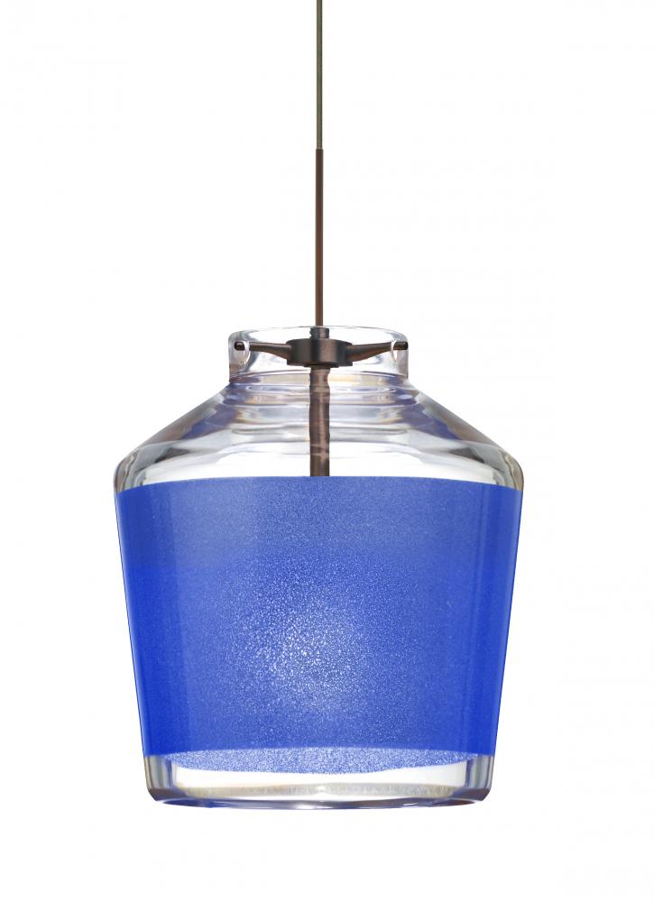 Besa Pendant Pica 6 Bronze Blue Sand 1x50W Halogen, 15Ft. Cord