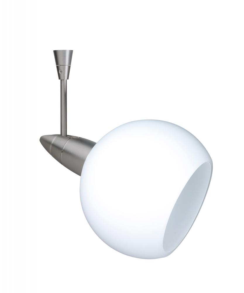 Besa Spotlight With 6&#34; Stem Palla 3 Satin Nickel Opal Matte 1x35W Halogen Mr11