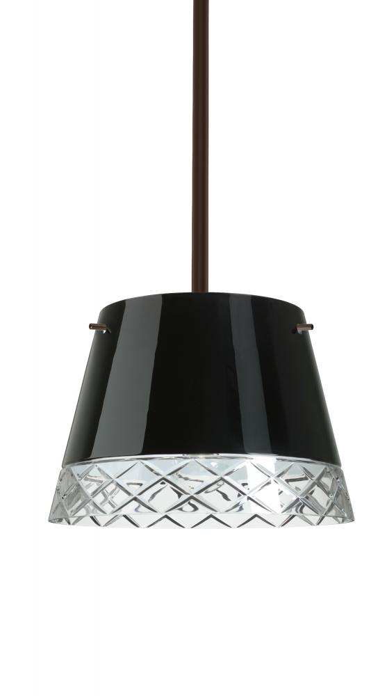 Besa Amelia 12 LED Pendant 1TT Black/Hand-Cut Bronze 1x11W LED