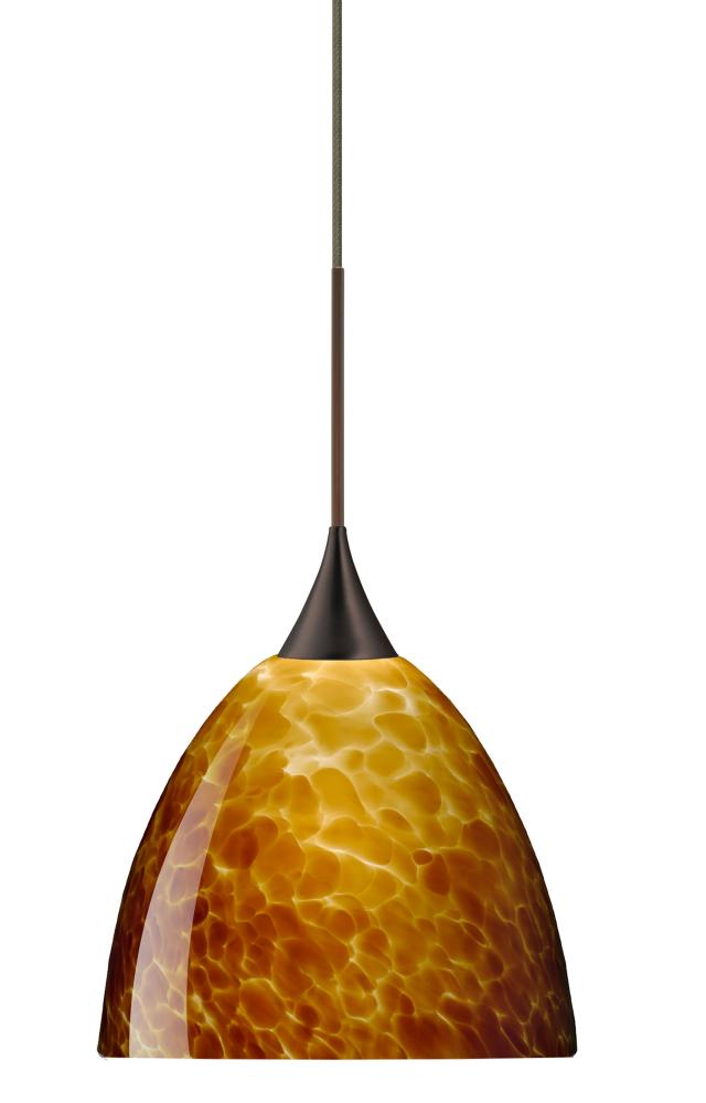 BESA PENDANT SASHA BRONZE AMBER CLOUD 1X6W LED