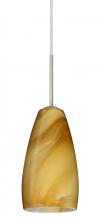 Besa Lighting 1BT-1509HN-LED-SN - Besa Chrissy Pendant Satin Nickel Honey 1x9W LED