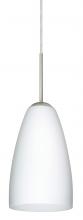 Besa Lighting 1JC-151107-SN-L - Besa Riva 9 Pendant Satin Nickel Opal Matte 1x75W Medium Base, 15Ft. Cord