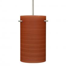 Besa Lighting 1JC-4005CH-SN - Besa Tamburo 5 Pendant, Cherry, Black Finish, 1x100W MAX E26 Base