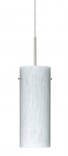 Besa Lighting 1JC-412319-LED-SN-L - Besa Stilo 10 LED Pendant Carrera Satin Nickel 1x9W LED, 15Ft. Cord