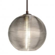 Besa Lighting 1JC-461602-LED-BR-L - Besa Kristall 8 Pendant Bronze Smoke 1x9W LED, 15Ft. Cord