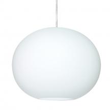 Besa Lighting 1JC-477507-LED-SN-L - Besa Jordo LED Pendant 1JC Opal Matte Satin Nickel 1x11W LED, 15Ft. Cord