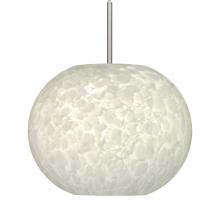 Besa Lighting 1JC-477619-LED-SN-L - Besa Luna LED Pendant Carrera Satin Nickel 1x9W LED, 15Ft. Cord