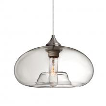 Besa Lighting 1JC-BANACL-SN-L - Besa Pendant Bana Satin Nickel Clear 1x60W Medium Base, 15Ft. Cord