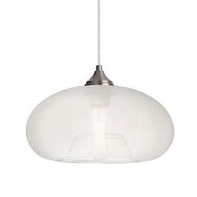 Besa Lighting 1JC-BANAFR-SN-L - Besa Pendant Bana Satin Nickel Frost 1x60W Medium Base, 15Ft. Cord