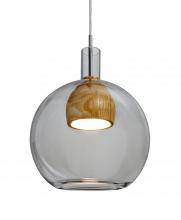 Besa Lighting 1JC-BENJISMMD-LED-SN - Besa, Benji Cord Pendant, Smoke/Medium, Satin Nickel Finish, 1x9W LED