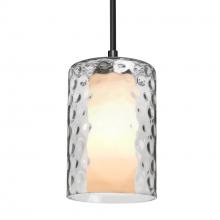 Besa Lighting 1JC-ESACL-BK - Besa, Esa Cord Pendant, Clear, Black Finish, 1x60W MAX E26 Base