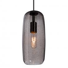 Besa Lighting 1JC-PINOT13SM-BK - Besa, Pinot 13 Cord Pendant, Smoke Bubble, Black FInish 1x60W Incandescent