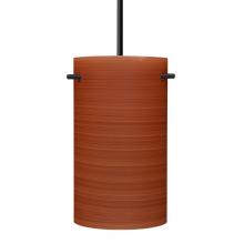 Besa Lighting 1JT-4005CH-BK - Besa Tamburo 5 Pendant, Cherry, Black Finish, 1x100W MAX E26 Base