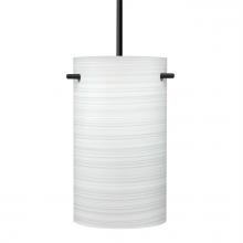 Besa Lighting 1JT-4005KR-BK - Besa Tamburo 5 Pendant, Chalk, Black Finish, 1x100W MAX E26 Base