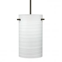 Besa Lighting 1JT-4005KR-BR - Besa Tamburo 5 Pendant, Chalk, Bronze Finish, 1x100W MAX E26 Base