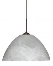 Besa Lighting 1JT-420152-LED-BR-L - Besa Tessa LED Pendant Marble Bronze 1x9W LED, 15Ft. Cord