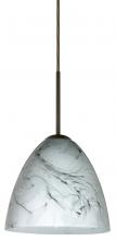 Besa Lighting 1JT-4470MG-BR - Besa Vila Pendant Bronze Marble Grigio 1x60W Medium Base